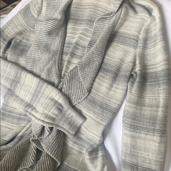 WHBM silver ruffled cardigan - Picture 7 of 8